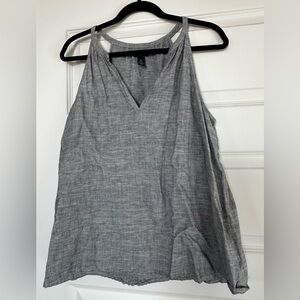 GAP Heather Gray V-Neck Tank Top